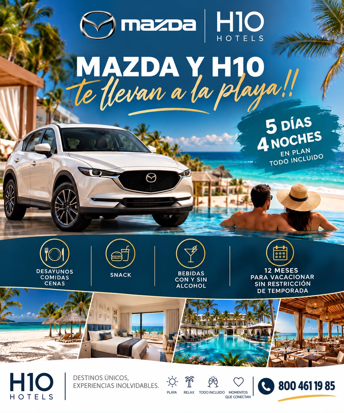 Mazda y H10 Hoteles te llevan a la playa